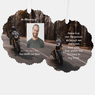 Gedenk Fotos nach Maß Motorrad Biker Ornament Karte