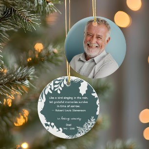 Gedenk Gedenkblatt Grüne Fotografie Keramik Ornament