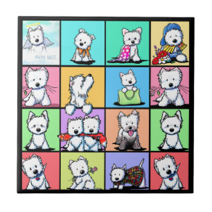 Gedenk-KiniArt-Westie-Unterlage Fliese