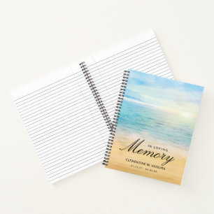 Gedenk- oder Trauerstrand Ozean Notizbuch