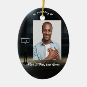 Gedenk-Taschenkarte Basketballspiel Keramik Ornament