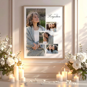 Gedenk-Tribut-Fotocollage Trauergeschenk Poster