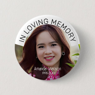 Gedenk Tribute Modern In liebevoller Erinnerung Button