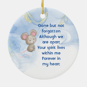 Gedenkandenken Süße kleine Maus Kinder Keramik Ornament