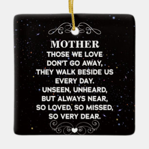 Gedenkangebot für Mama Custom Foto und Name Keramikornament