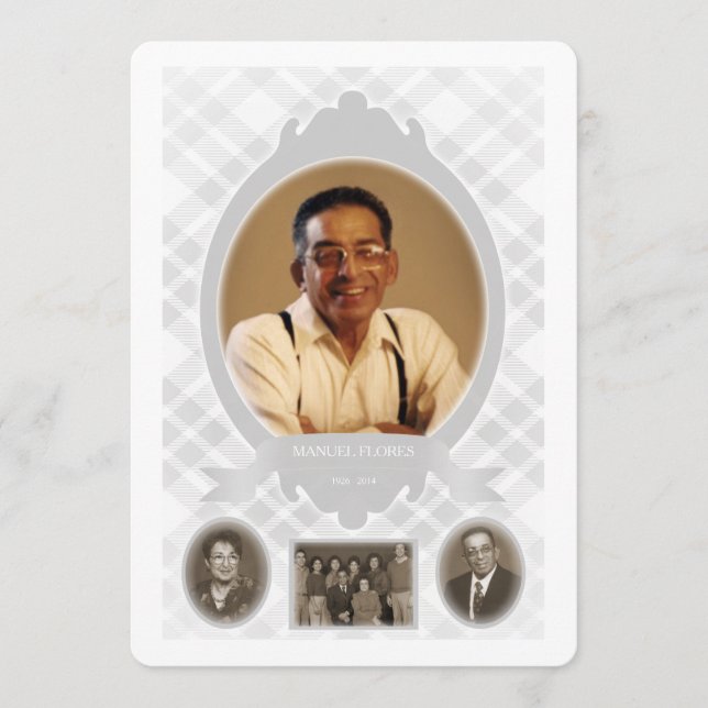 Gedenkankündigungen für Fotos Programm (Vorderseite)