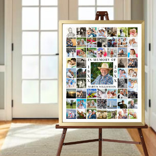Gedenkbild 55 Foto-Collage in Erinnerung Poster