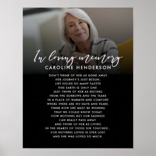 Gedenkbild mit individuellem Zitat/Gedicht Poster