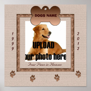 Gedenkbuch für Hunde - Braune Töne Poster