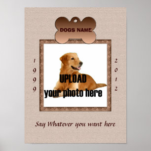 Gedenkbuch für Hunde - Braune Töne Poster