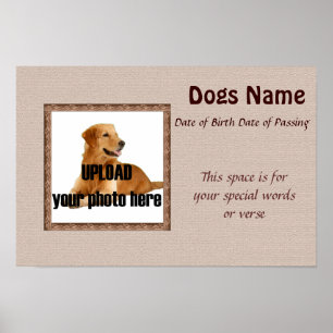Gedenkbuch für Hunde - Braune Töne Poster