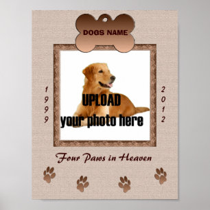 Gedenkbuch für Hunde - Braune Töne Poster