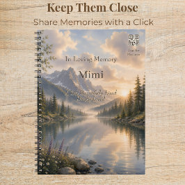 Gedenkbuch Quiet Waters mit QR-Code Notizblock