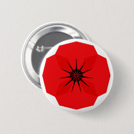 Gedenkdesign für Red Poppy Blume Button