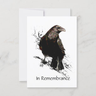 Gedenkdienst Einladung Raven Black Bird