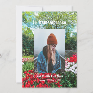 Gedenkdienst Einladung zu Blume im Garten