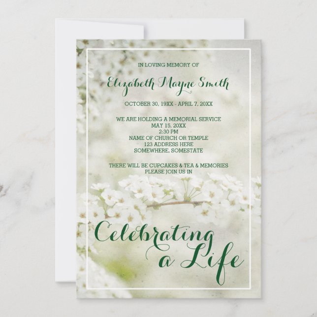 Gedenkdienst feiert den Atem des Lebens Einladung (Vorderseite)