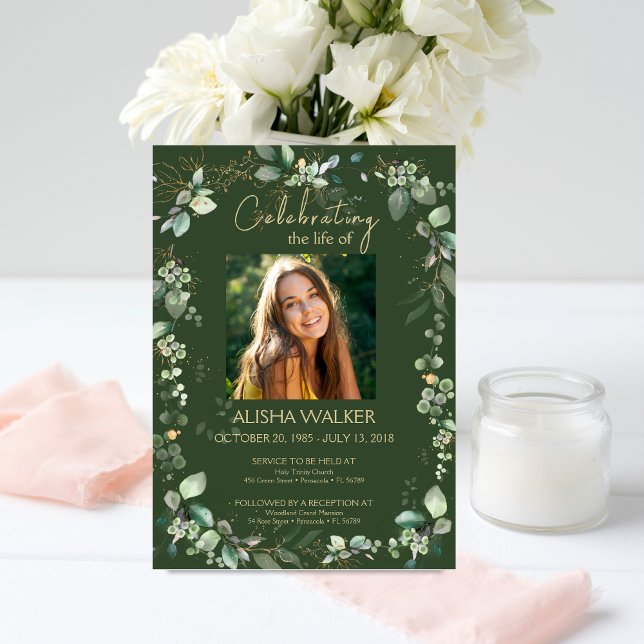 Gedenkdienst für das Waldgrüne Foto Einladung (Von Creator hochgeladen)