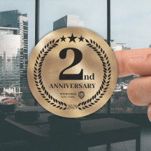Gedenken an das 2. Jubiläum des Gold-Logos