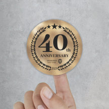 Gedenken an das 40-jährige Jubiläum des Gold-Logos