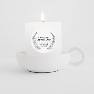 Gedenken an das Bestattungsgeschenk Liebende Geden Runder Aufkleber