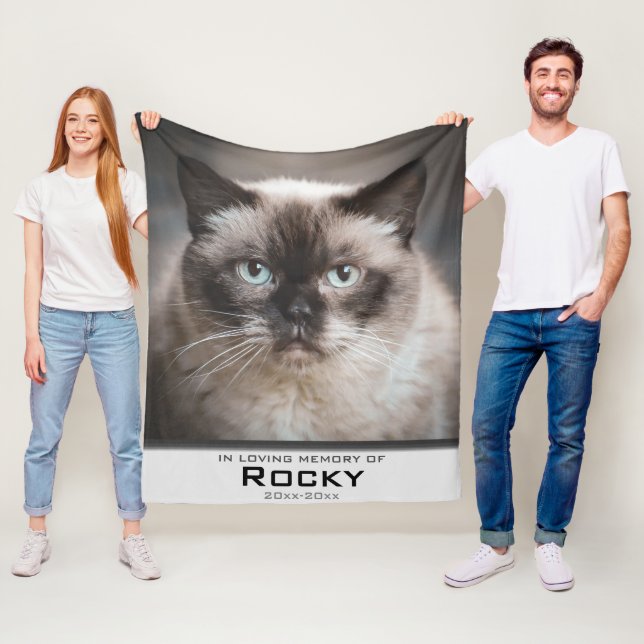 Gedenken an das Foto von Haustieren Fleecedecke (Beispiel)