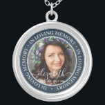 Gedenken an das Gedächtnis Elegantes klassisches F Versilberte Kette<br><div class="desc">Dieses einfache und klassische Design besteht aus Serifentypografie und fügen ein individuelles Foto.</div>