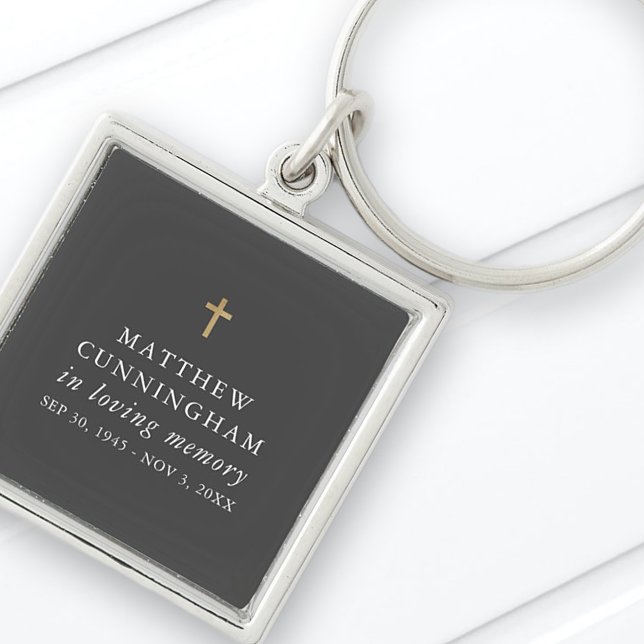 Gedenken an das moderne, einfache Kreuz der Erinne Schlüsselanhänger (Von Creator hochgeladen)
