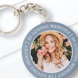 Gedenken an das moderne, maßgeschneiderte Foto der Schlüsselanhänger<br><div class="desc">Dieses einfache und moderne Design besteht aus Serifentypografie und fügt ein individuelles Foto hinzu. "In Loving Memory" umkreist das Foto Ihres Lieben.</div>
