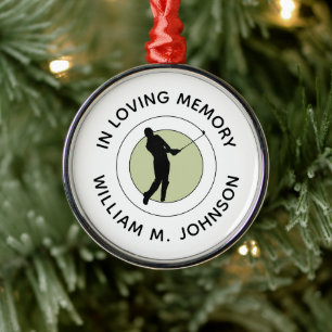 Gedenken an den Golfer im Gedächtnis Ornament Aus Metall