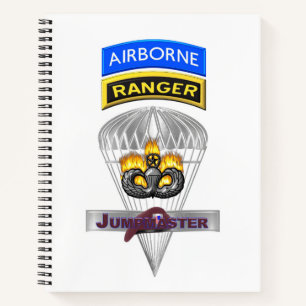 Gedenken an den im Flugzeug Ranger Jumpmaster Notizbuch