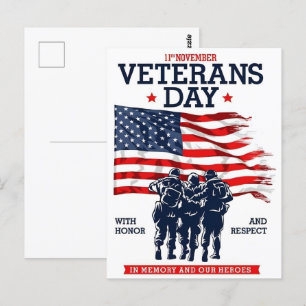 Gedenken an den Tag der Veteranen Postkarte