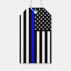 Gedenken an die amerikanische Flagge Thin Blue Lin Geschenkanhänger