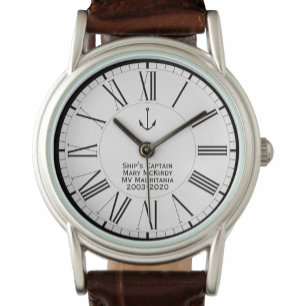 Gedenken an die Crew von Lady Captain Ship Armbanduhr