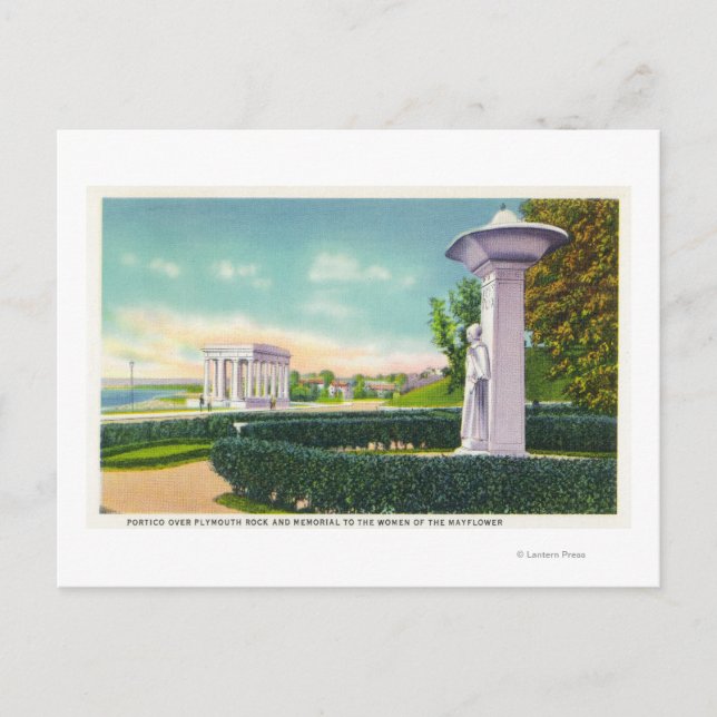 Gedenken an die Mayflower Women, Portico-Ansicht Postkarte (Vorderseite)