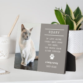 Gedenken an die Personalisierte Gedächtniskatze im Fotoplatte