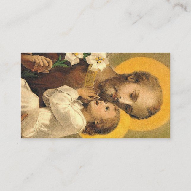Gedenken an die St. Joseph-Gebetskarte Visitenkarte (Vorderseite)