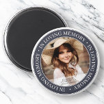 Gedenken an ein benutzerdefiniertes Foto für die E Magnet<br><div class="desc">Dieses einfache und klassische Design besteht aus Serifentypografie und fügt ein benutzerdefiniertes Foto hinzu.</div>