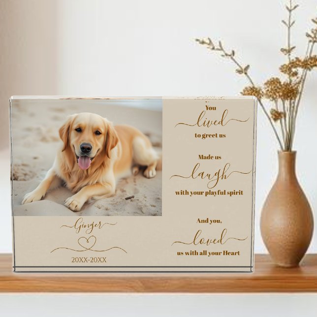 Gedenken an Hunde Fotoblock (Dog Memorial Remembrance- Photo Block us)
