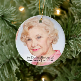 Gedenken an personalisiertes Foto im Gedächtnis Keramik Ornament