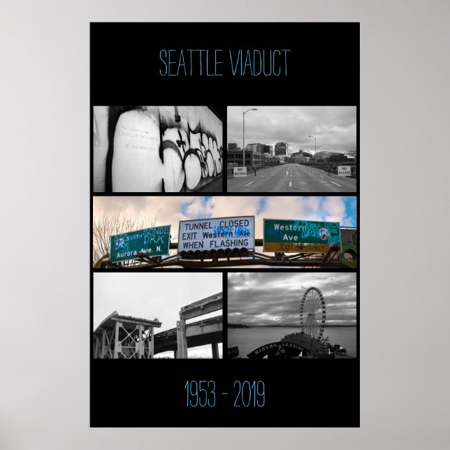 Gedenken an Seattle Viadukt Poster (Vorne)