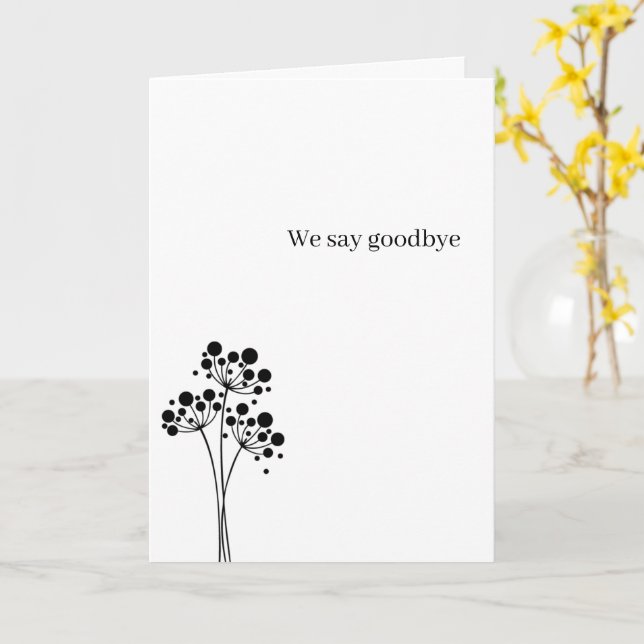 Gedenken - Beileid 04 Karte (Gelbe Blume)