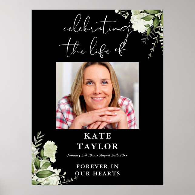 Gedenken Foto zur Erinnerung an das Leben Poster (Vorne)