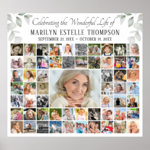 Gedenkfeier 59 Fotocollage Feier des Lebens Poster