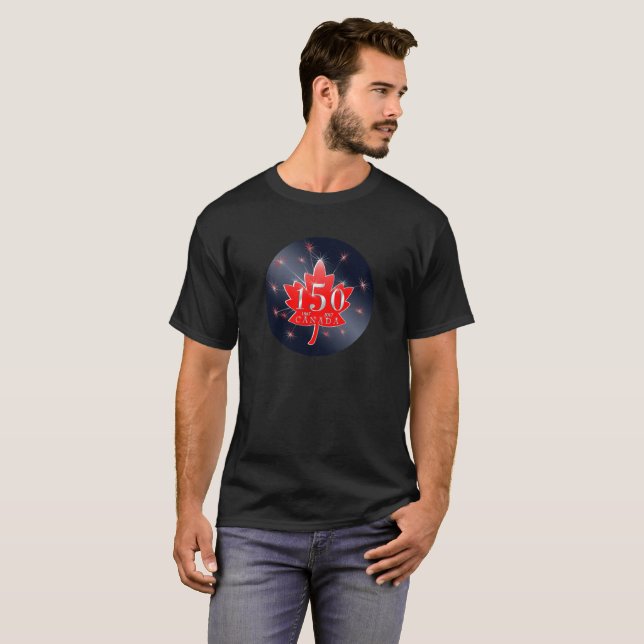 Gedenkfeier-Ahornblatt Kanadas 150 T-Shirt (Vorne ganz)