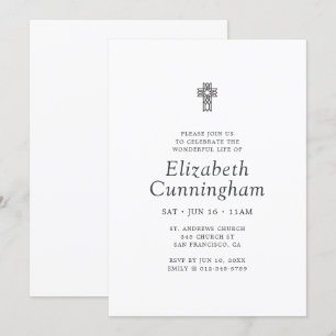 Gedenkfeier Einfaches Minimalistisches Verziertes  Einladung