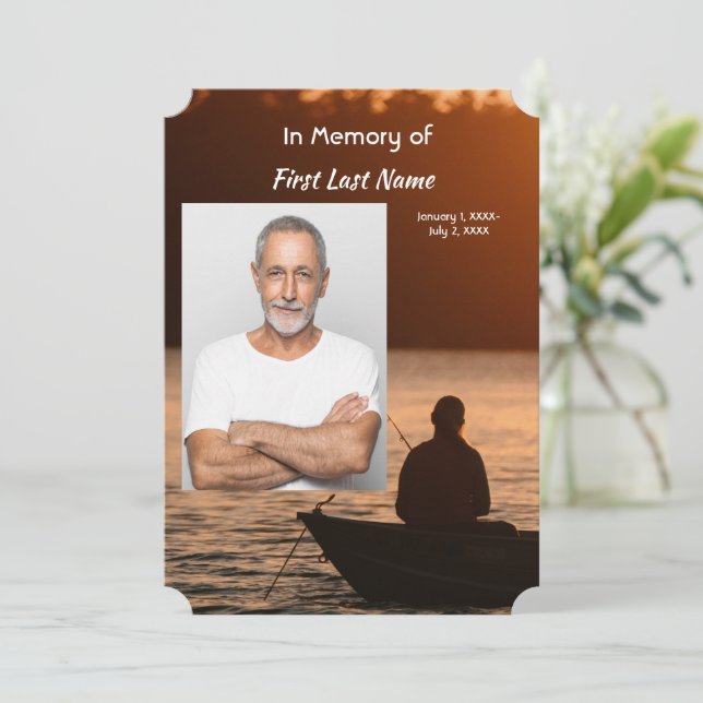 Gedenkfeier Foto, Einladung (Stehend Vorderseite)