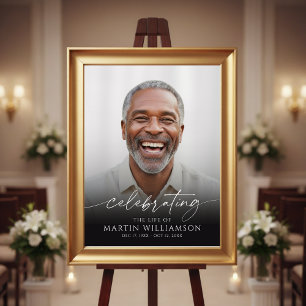 Gedenkfeier für das Leben von Photo Script Poster