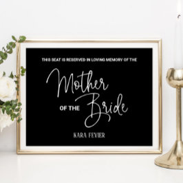 Gedenkfeier für die Black Mother Bride vorbehalten Poster
