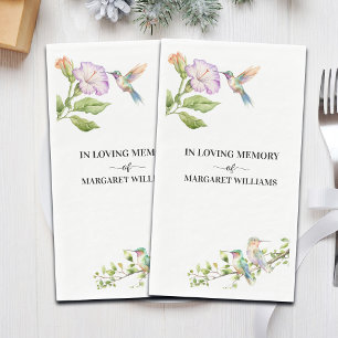 Gedenkfeier für Hummingbirds Floral Serviette